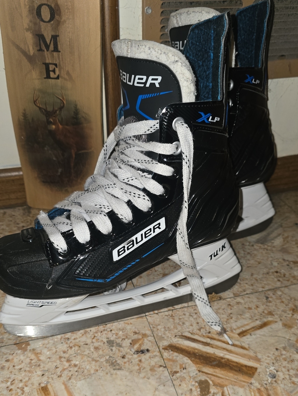 Bauer Men’s Black and Blue Hockey Skates - XLP